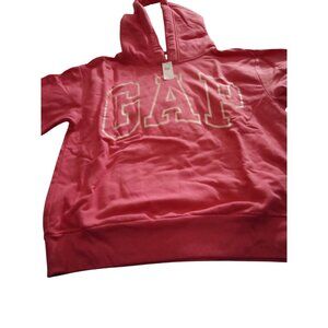 GAP Womens SIZE Large Pink Logo Hoodie Sweatshirt  Cotton Blend NWT
